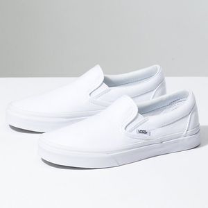 White Vans Barely Used Size 5 US